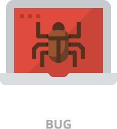 business computer bug icon